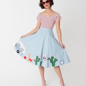 Unique Vintage Route 66 circle skirt size